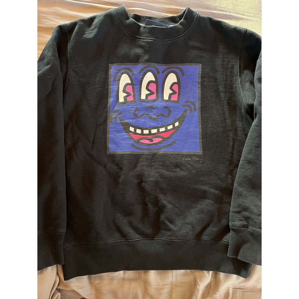 X-Large Brand Keith Haring Rare Sweatshirt Ape Back Purple Blue  Black Small